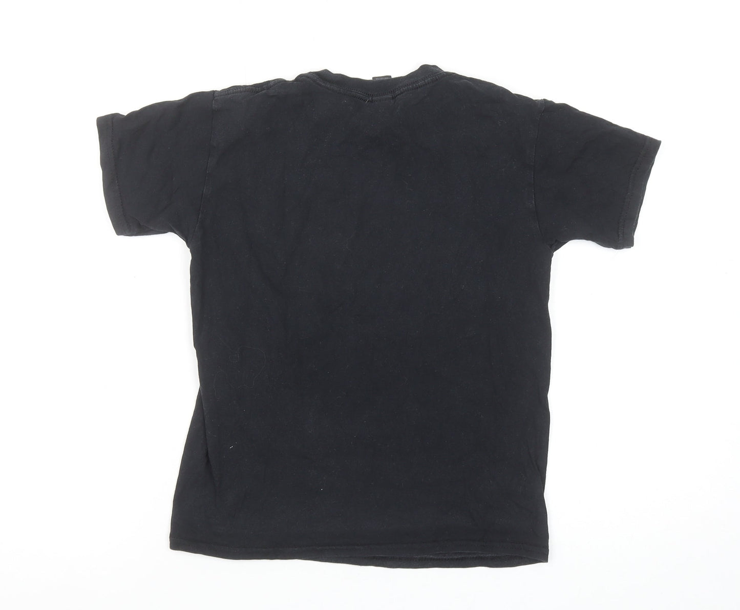 Gildan Boys Black Dinosaur Guitar Graphic T-Shirt Size S