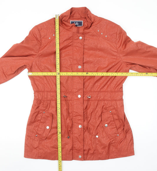 Isle Women’s Brown Mid-Length Anorak Jacket Size 12 Polyester Lined