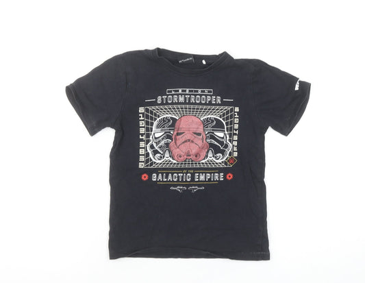 M&Co Boys Black Star Wars Stormtrooper Graphic T-Shirt 6-7 Years