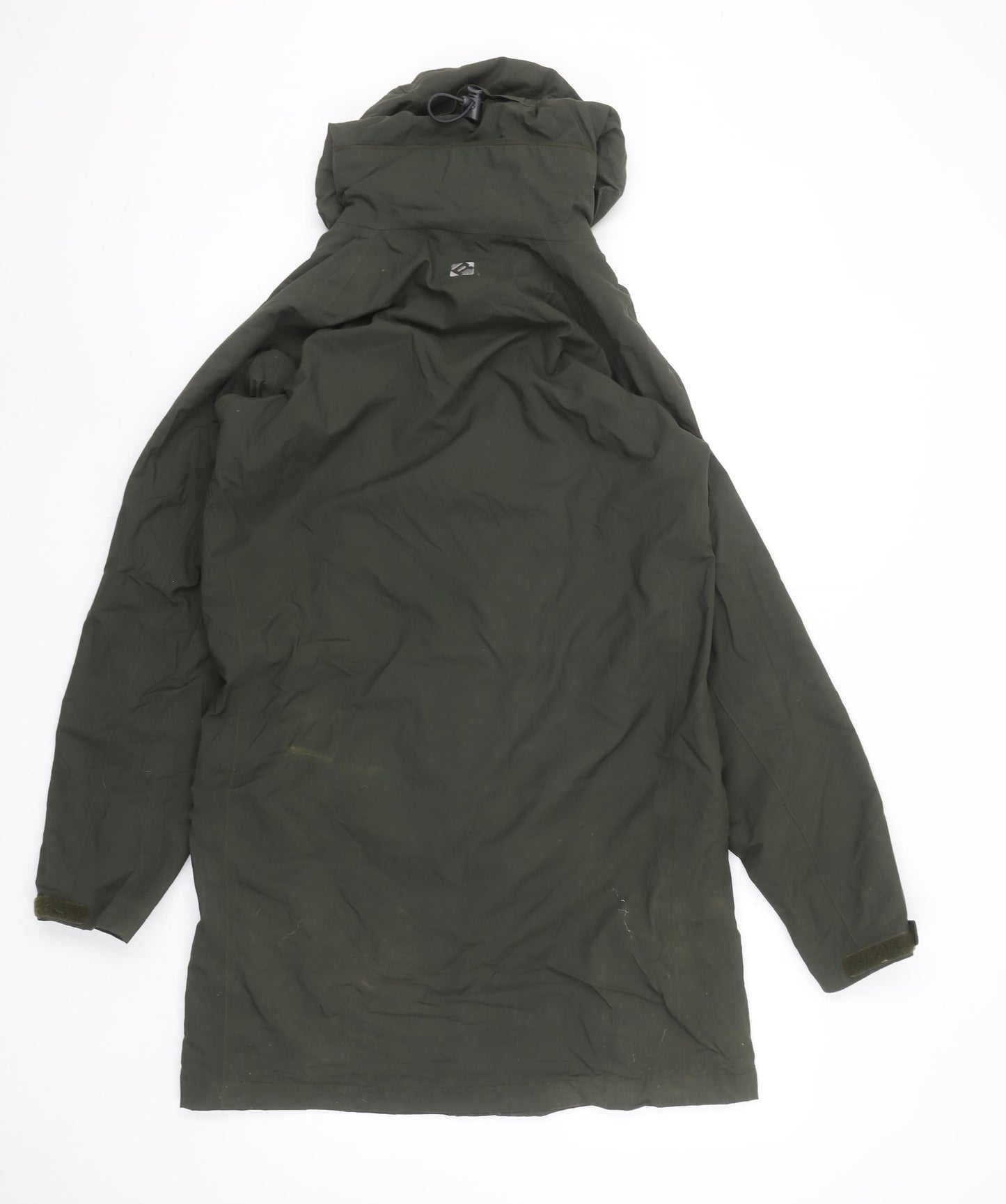 Rohan Womens Green Waterproof Hill Top Jacket Size S Long Hooded Coat