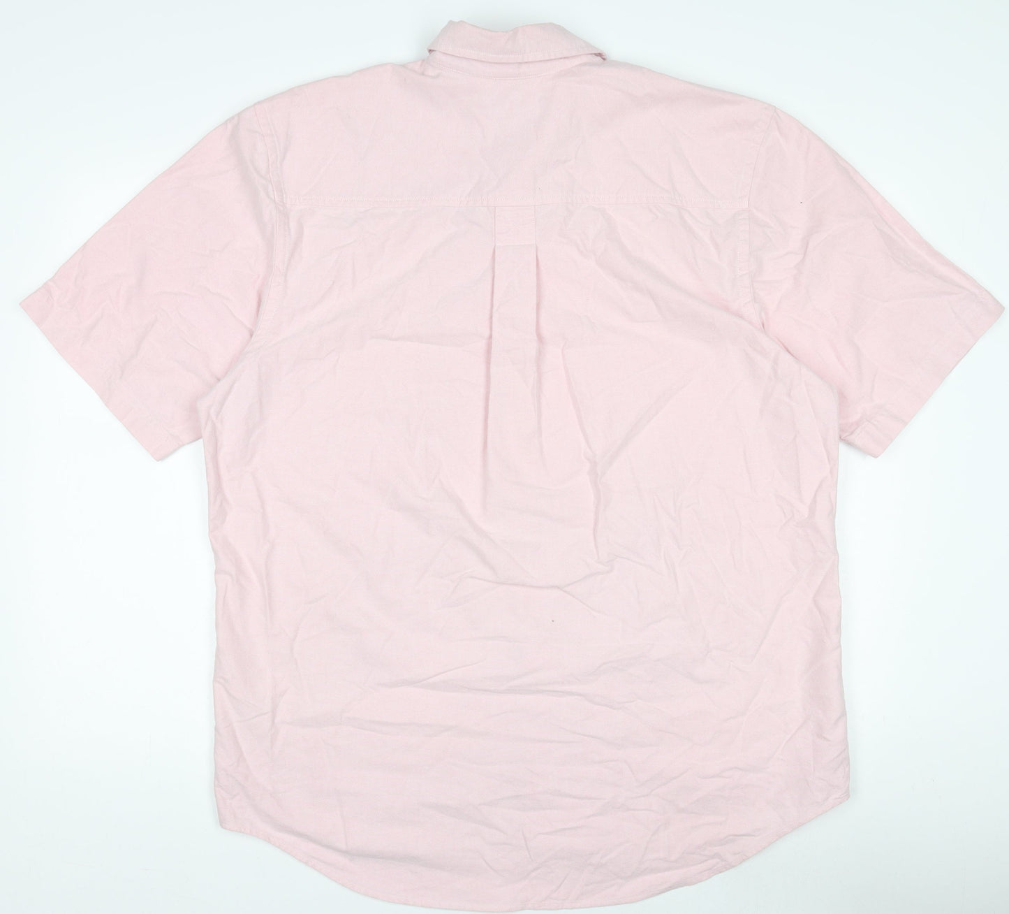 Timberland Men Pink Short Sleeve Button-Up Cotton Shirt M