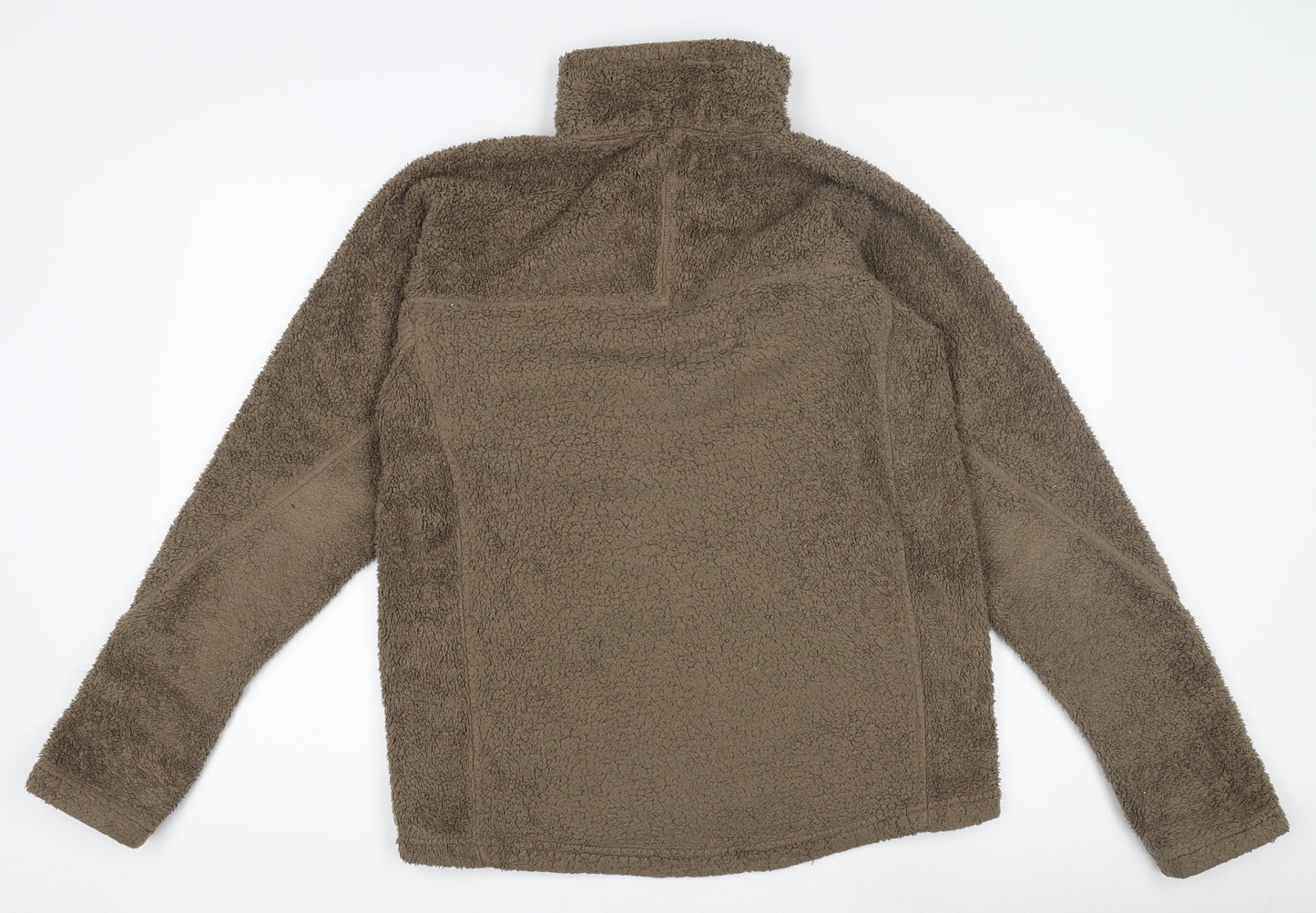 Peter Storm Men's Brown Fleece Pullover Sweatshirt Size L 1/2 Zip Outdoor