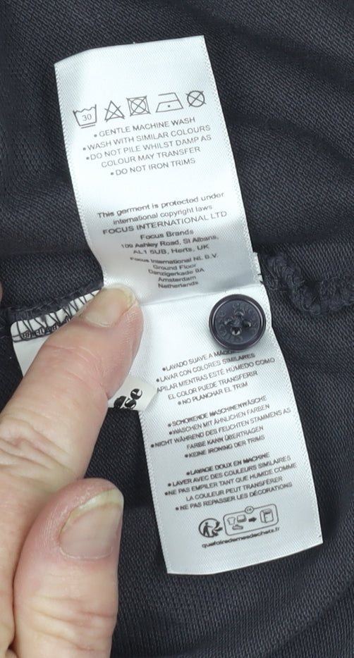 Ellesse Boys Black 13-14 Years Button-Up Collared Casual Shirt