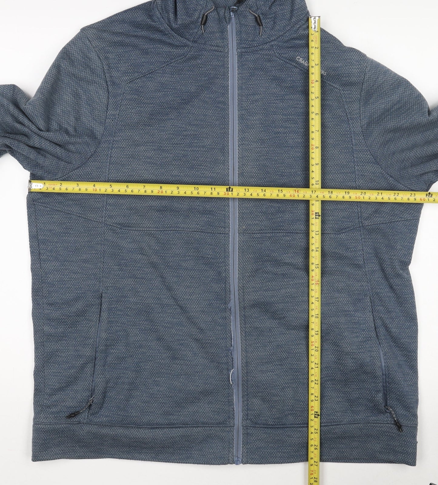 Craghoppers Men's Blue XL Hiking Fleece Hooded Jacket