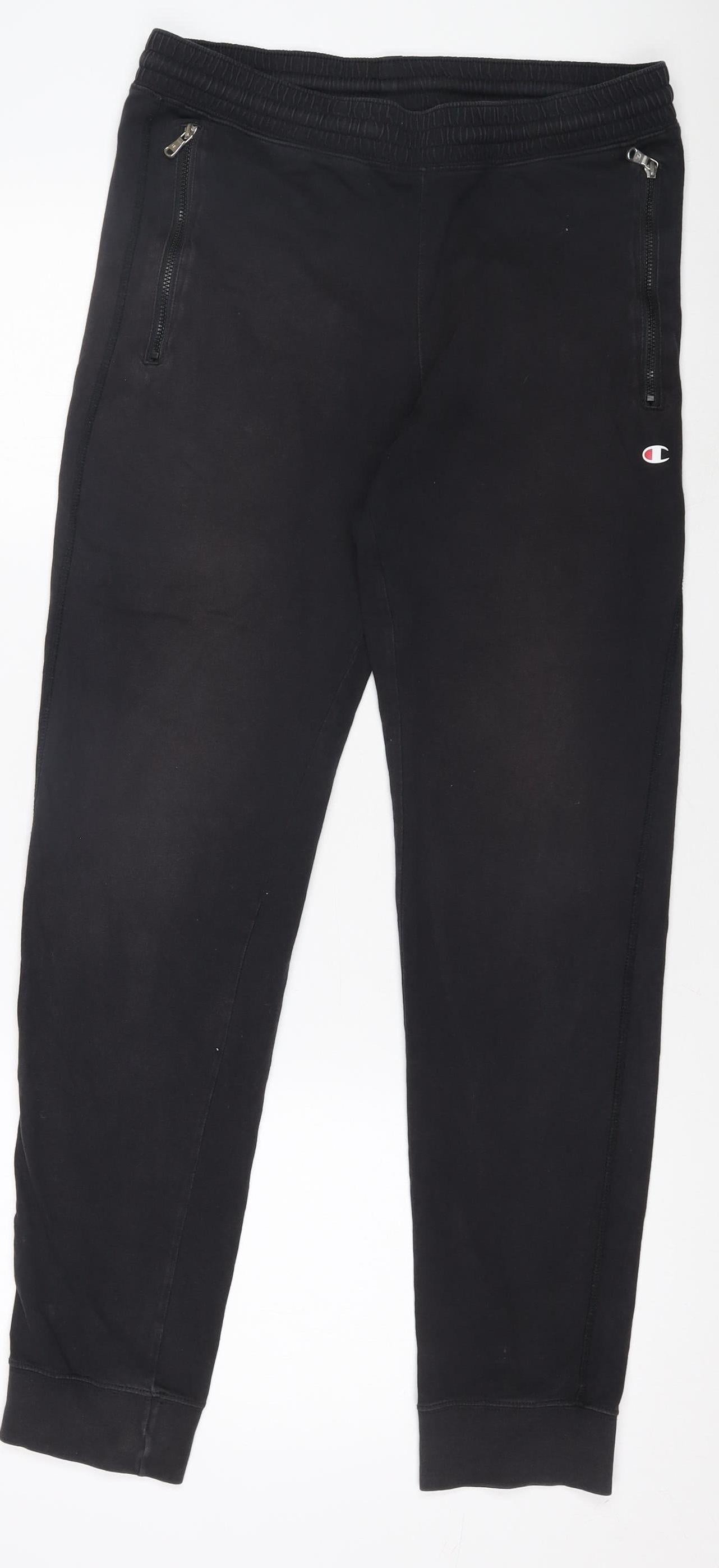 Champion Men's Black Jogger Sweatpants Small Regular Fit Cotton