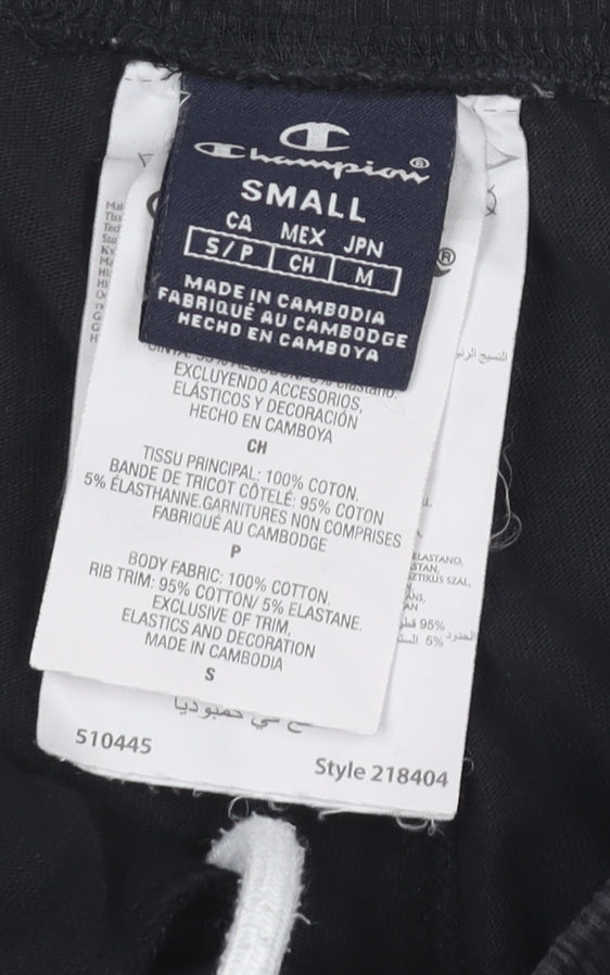 Champion Men's Black Jogger Sweatpants Small Regular Fit Cotton