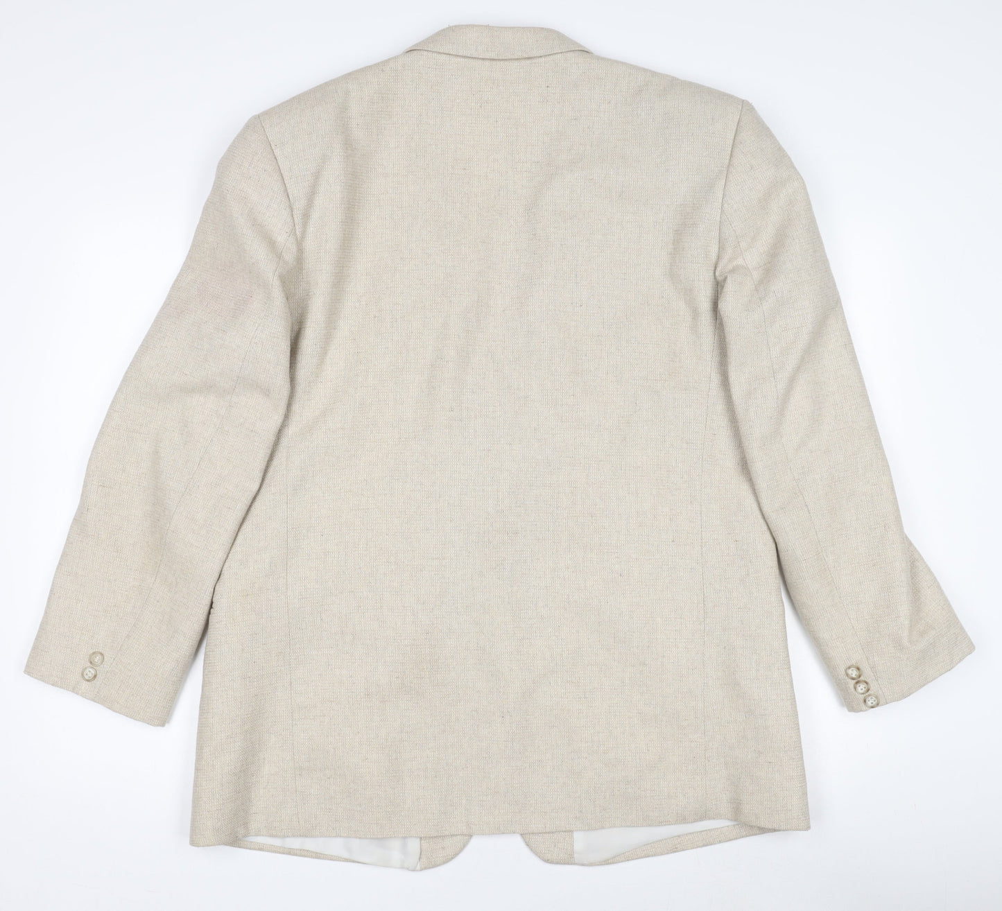 Littlewoods Stores Men's Beige Wool Blend Classic 42 Regular Blazer Jacket