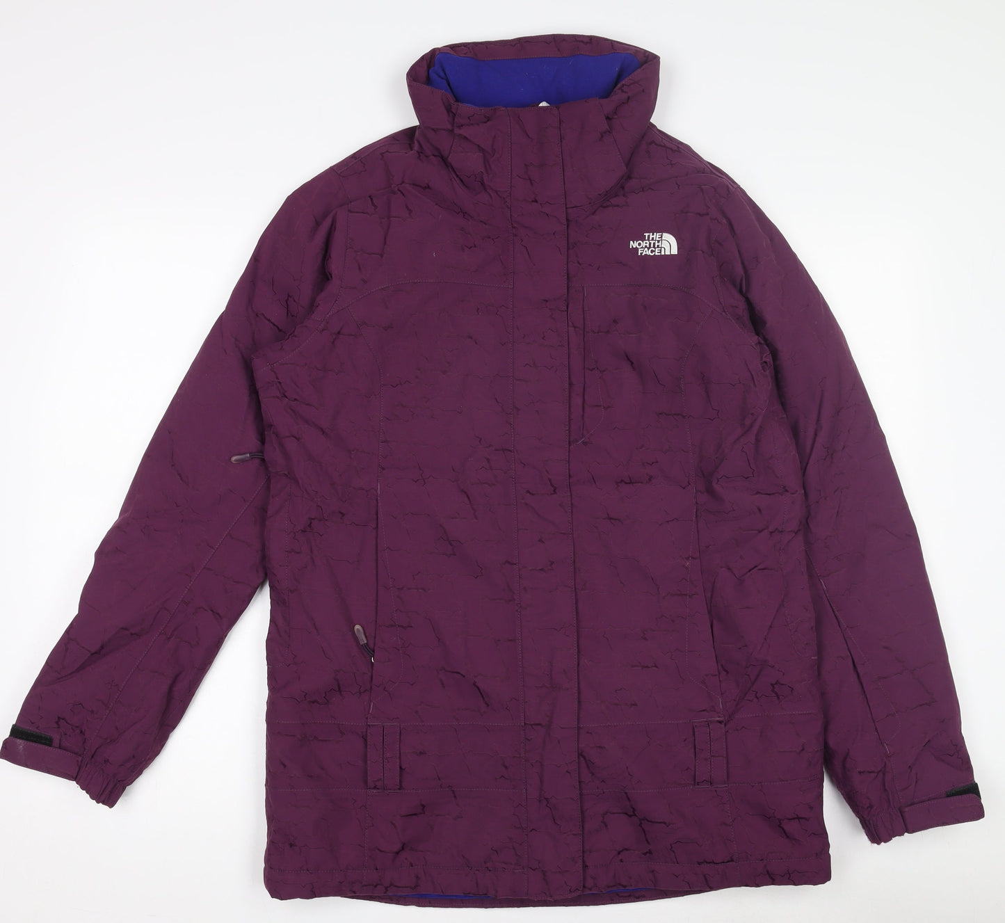 The North Face Womens Purple Mid-Length Waterproof Parka Jacket M