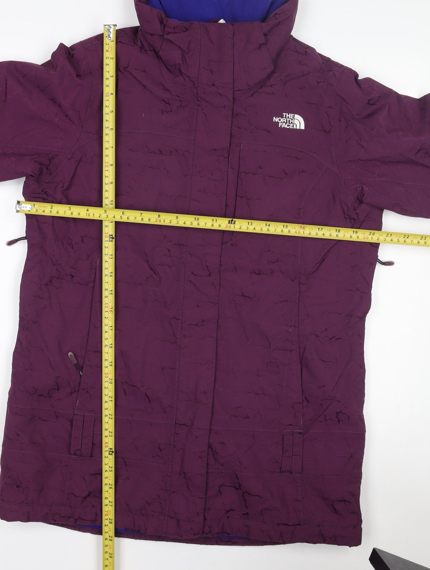 The North Face Womens Purple Mid-Length Waterproof Parka Jacket M