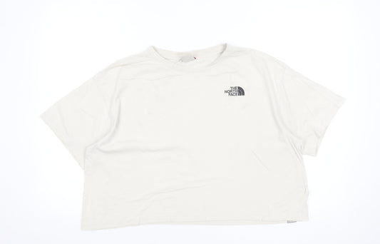 The North Face Women's Ivory Cropped Cotton T-Shirt XL