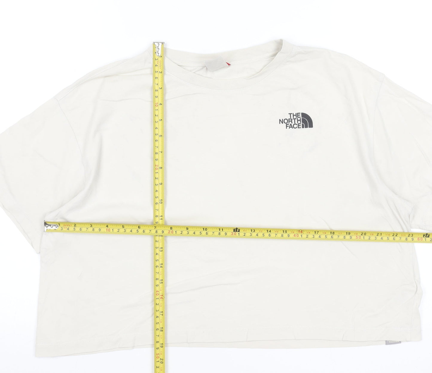 The North Face Women's Ivory Cropped Cotton T-Shirt XL