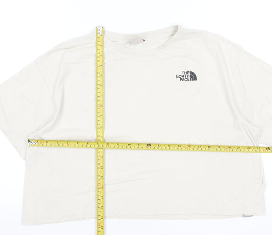 The North Face Women's Ivory Cropped Cotton T-Shirt XL