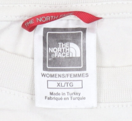 The North Face Women's Ivory Cropped Cotton T-Shirt XL