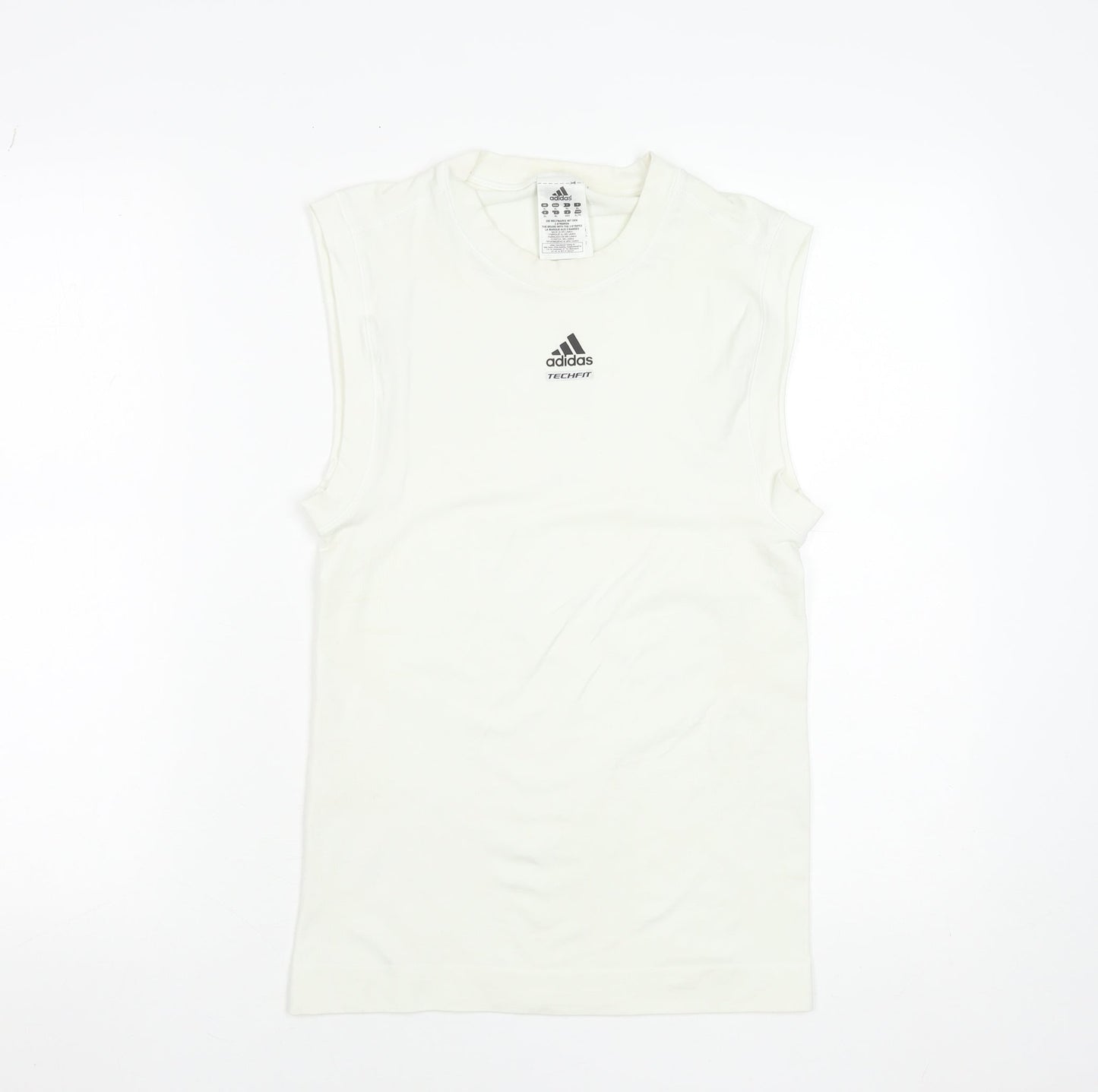 Adidas Women’s White Techfit Sleeveless Tank Top XL Climalite Activewear