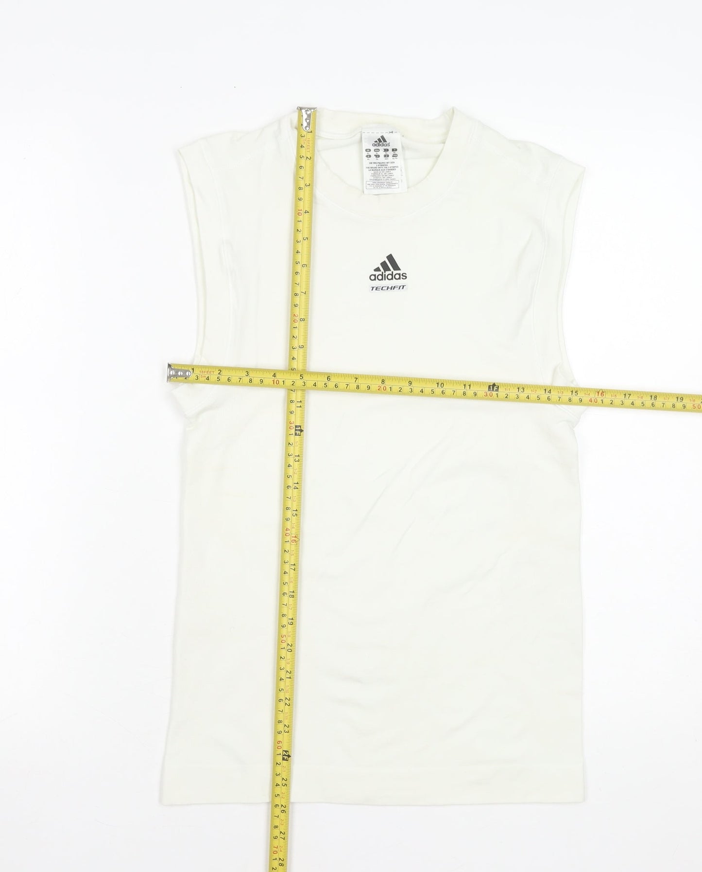 Adidas Women’s White Techfit Sleeveless Tank Top XL Climalite Activewear