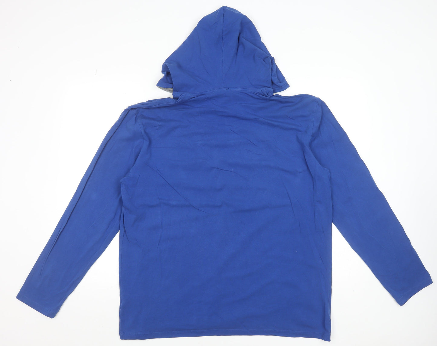 Hugo Boss Men's Blue 2XL Pullover Hoodie Lightweight Cotton Jersey