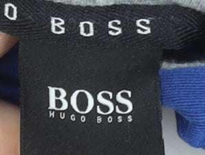 Hugo Boss Men's Blue 2XL Pullover Hoodie Lightweight Cotton Jersey