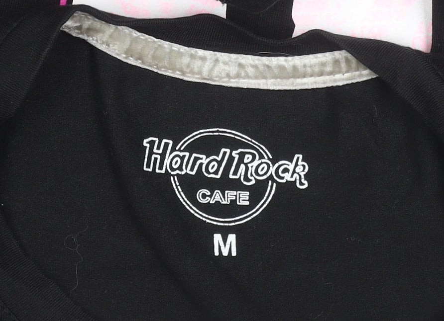 Hard Rock Cafe Men's Black Cotton Lion Graphic T-Shirt Size M
