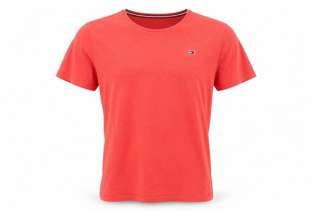Mens UK Size M Tommy Hilfiger Red  Cotton T-Shirt