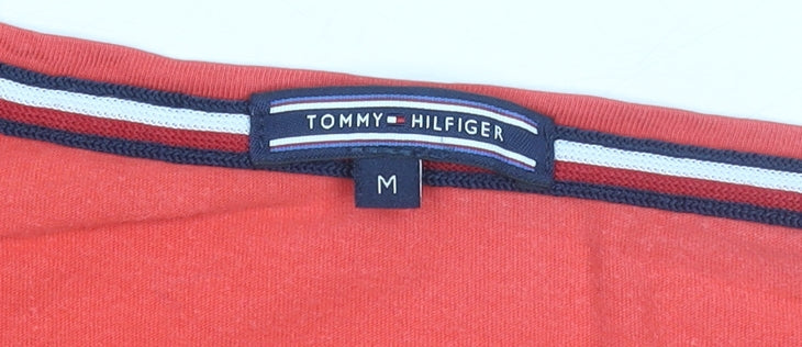 Tommy Hilfiger Men's Red Crew Neck Cotton T-Shirt Size M
