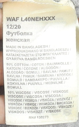 Lee Men's Grey Graphic Palm Tree Regular Fit T-Shirt L