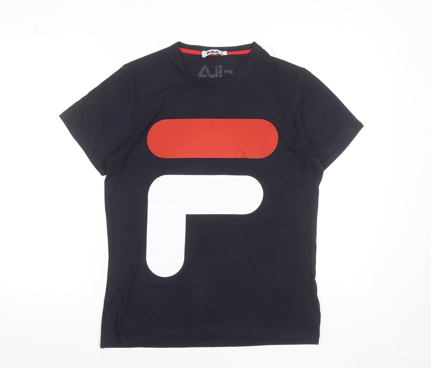 FILA Mens Blue Short Sleeve Crew Neck Graphic T-Shirt Size M