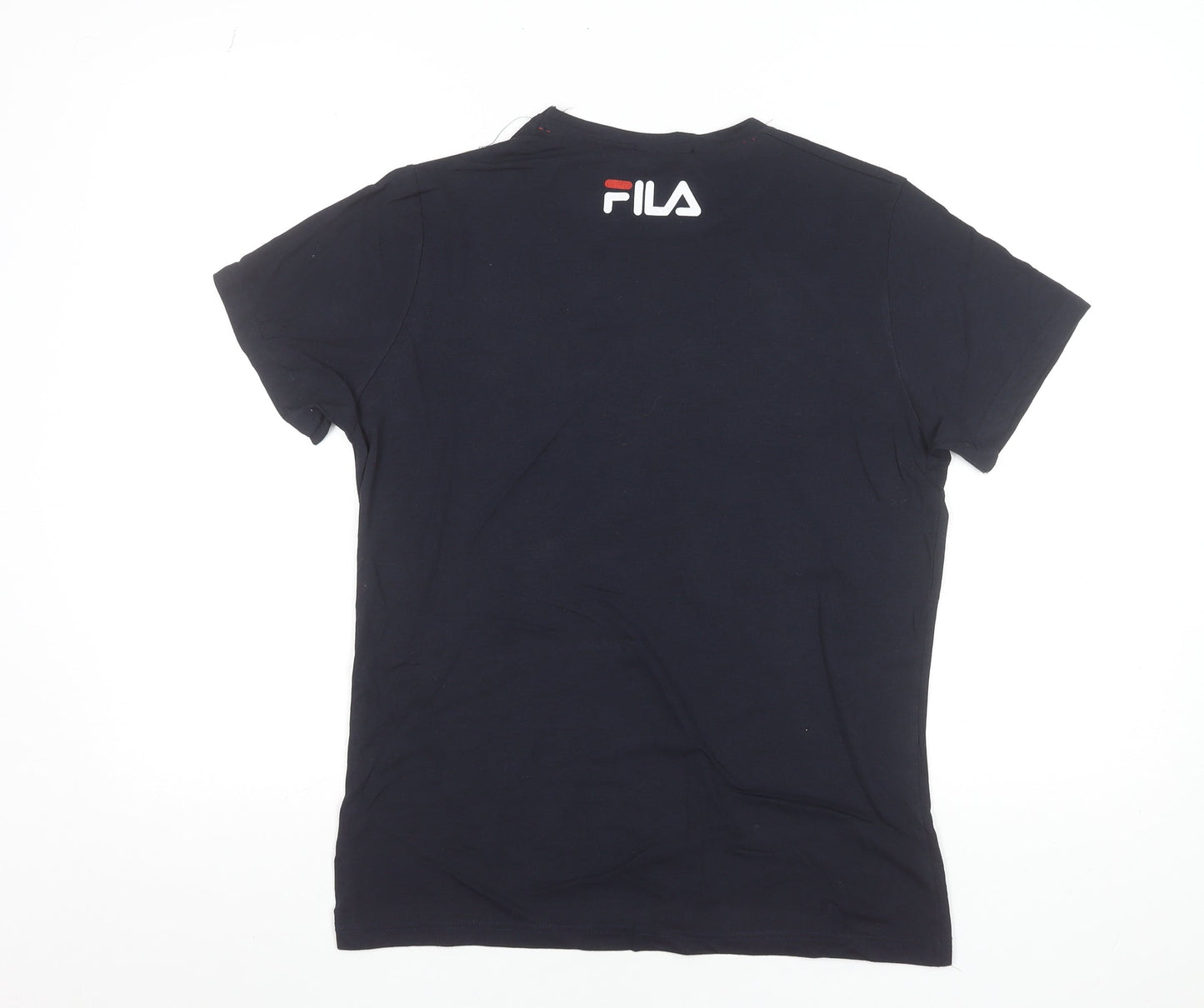 FILA Mens Blue Short Sleeve Crew Neck Graphic T-Shirt Size M