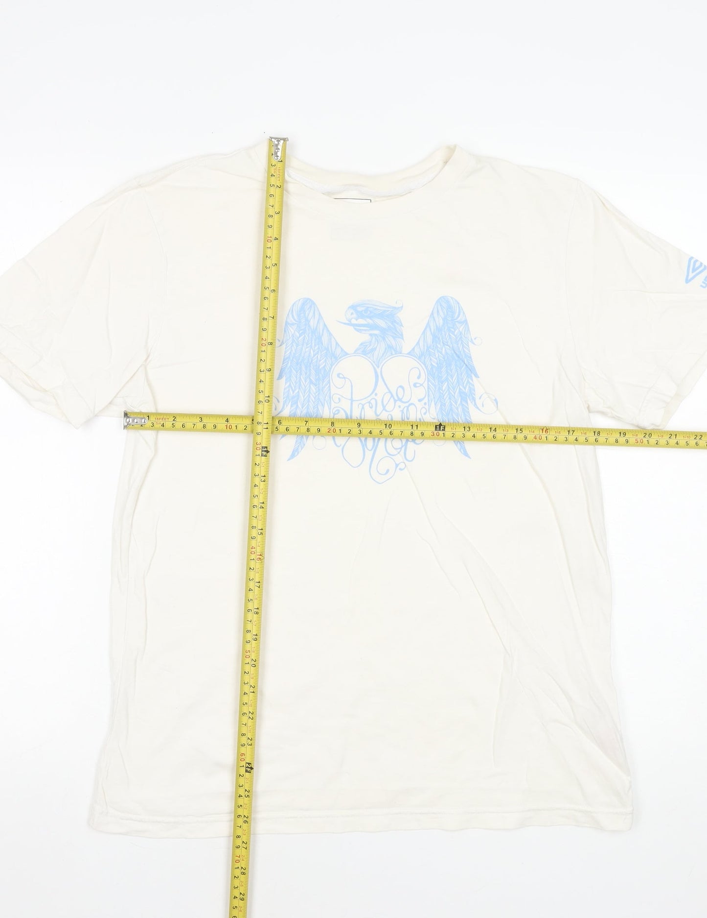 Umbro Men's White Graphic Sports T-Shirt Size L Short Sleeve Cotton