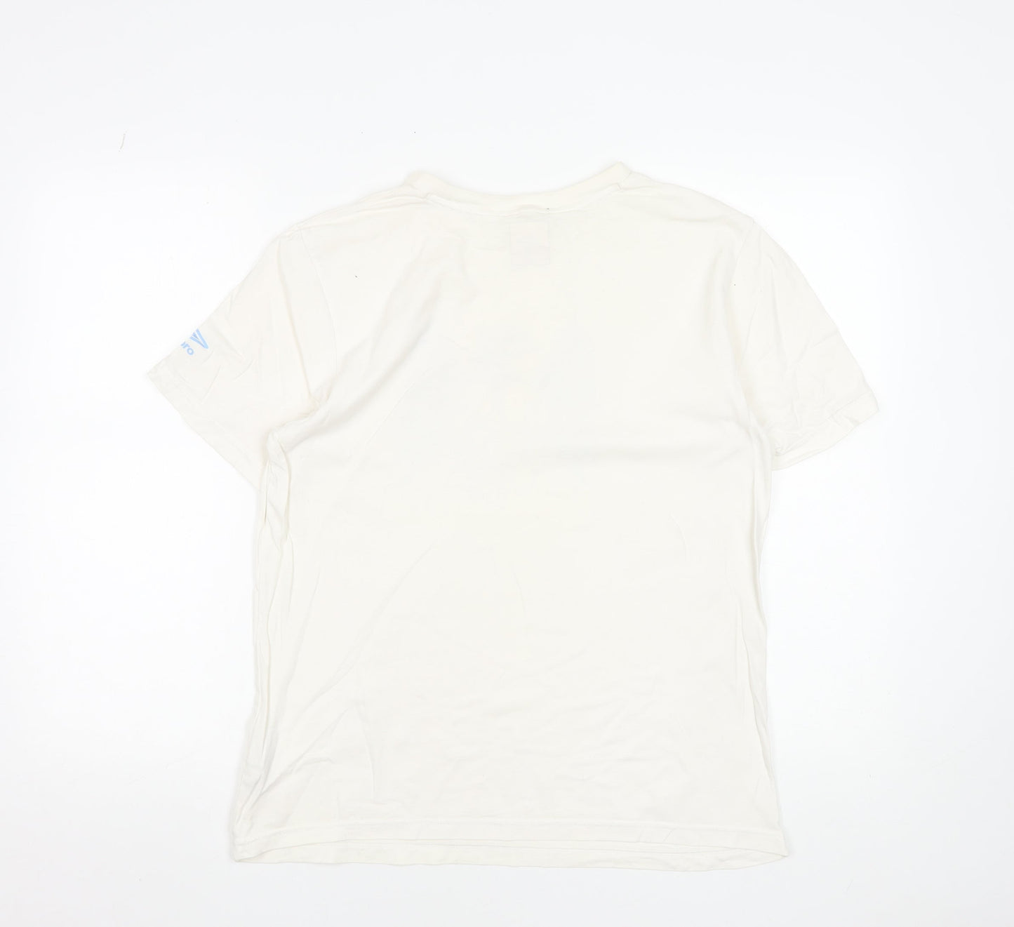 Umbro Men's White Graphic Sports T-Shirt Size L Short Sleeve Cotton