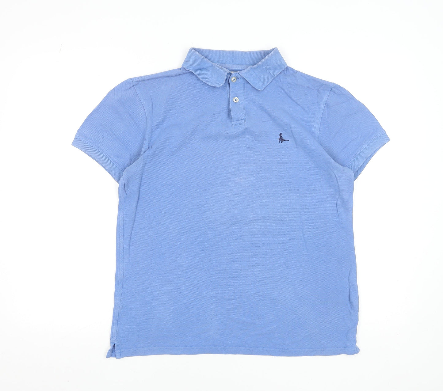 Jack Wills Men Blue S Regular Fit Cotton Polo Shirt
