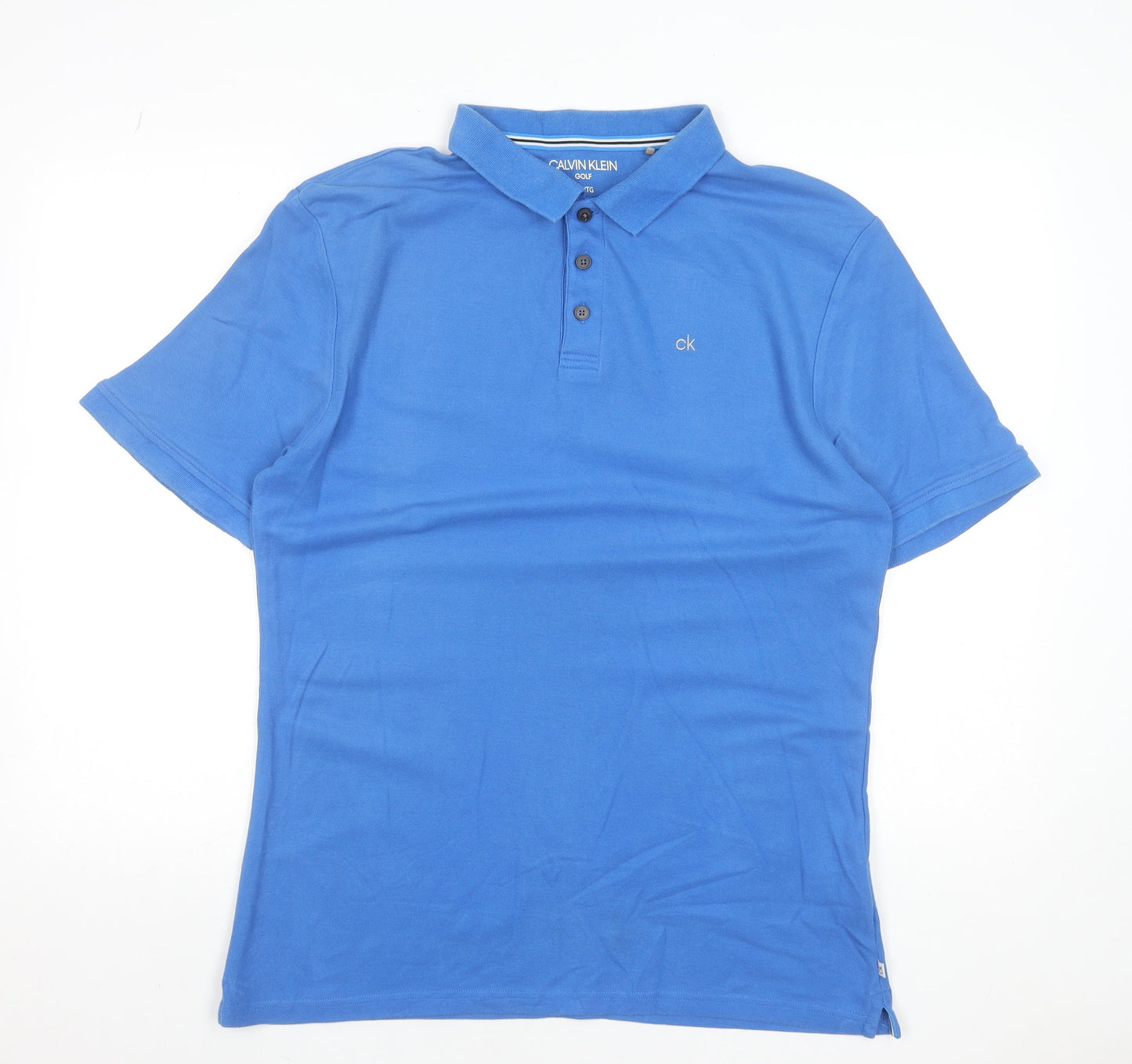 Calvin Klein Men’s Blue Golf Polo Shirt XL Cotton Blend