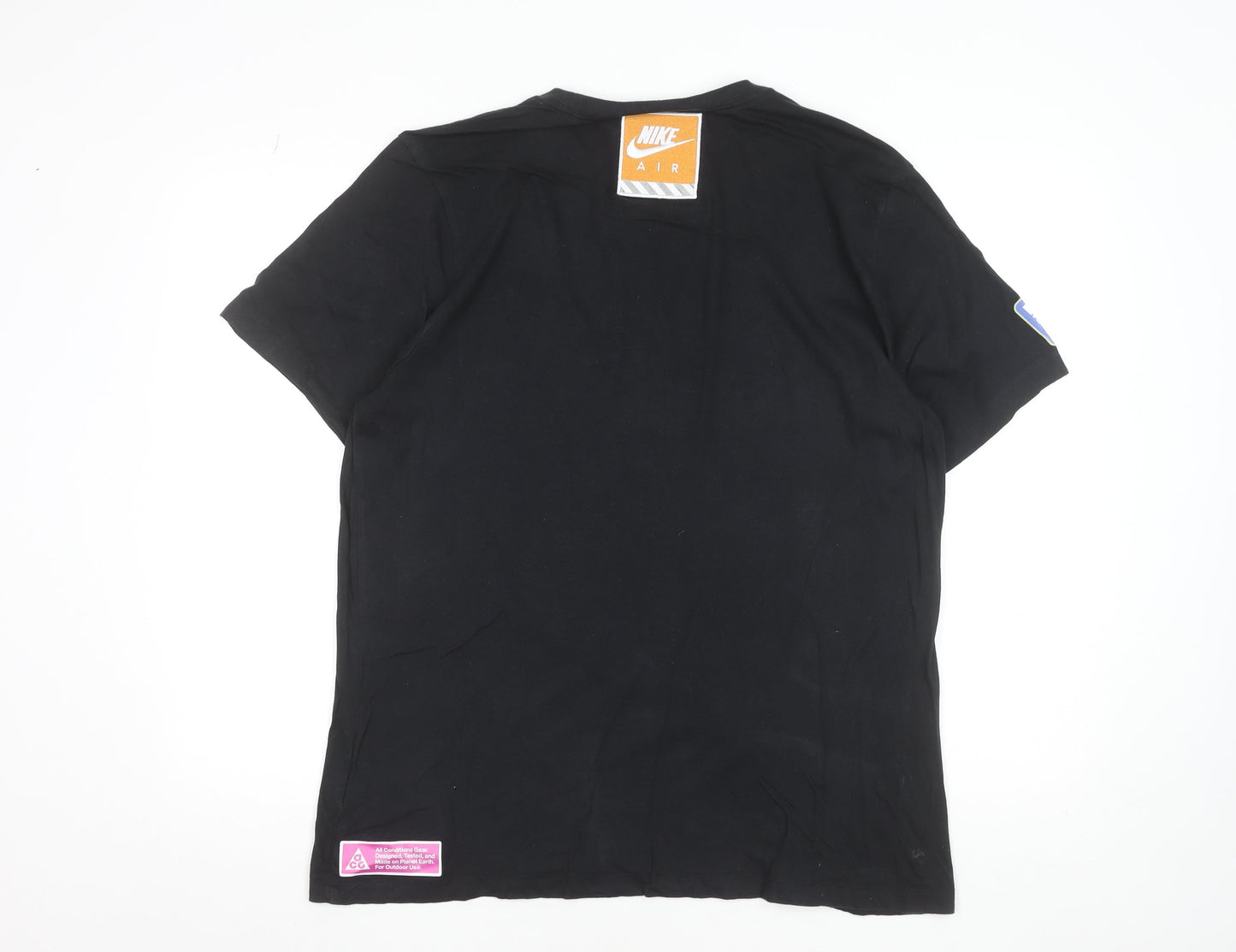 Nike Men's Black XL Sports City Crew Neck Cotton T-Shirt