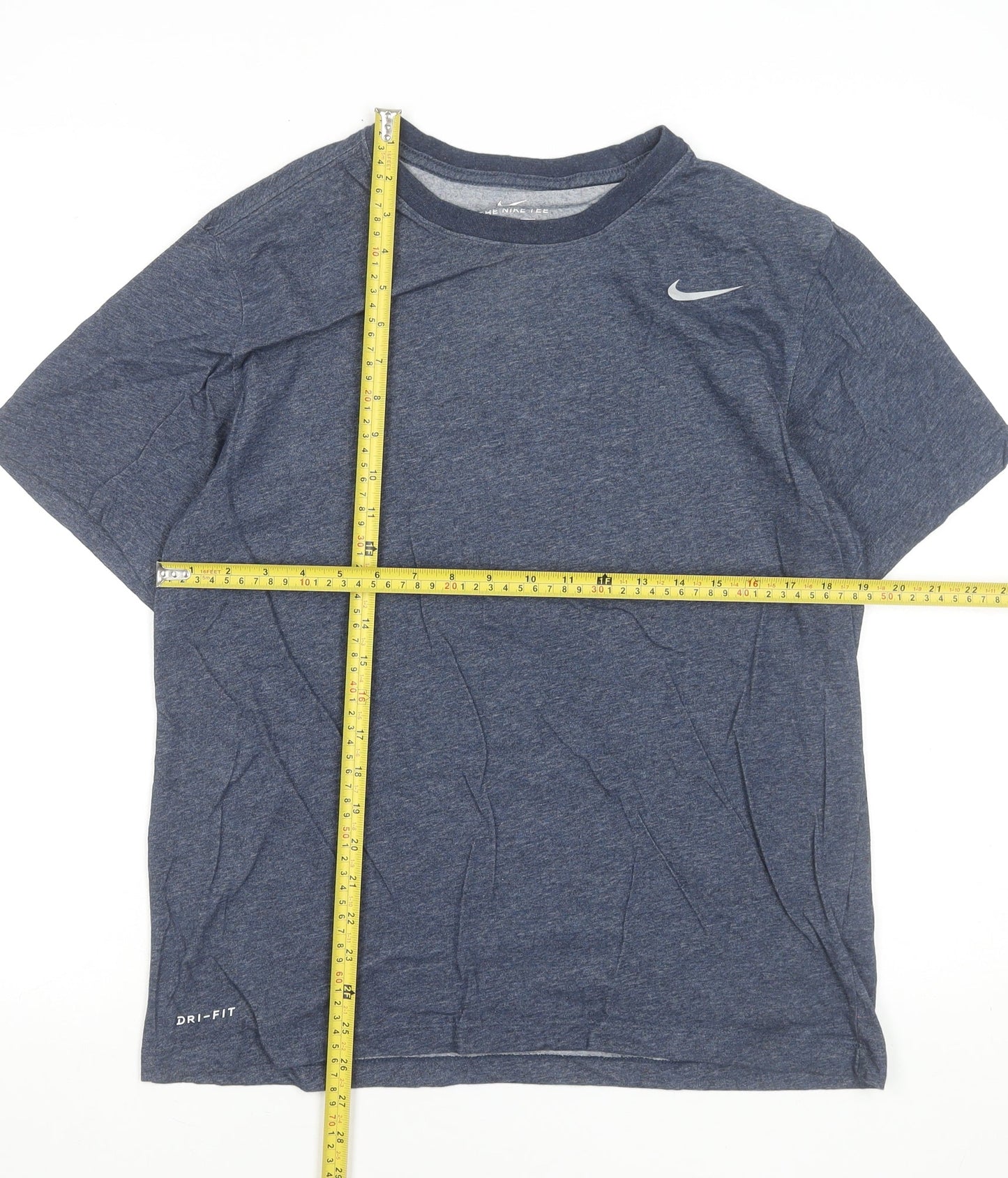 Nike Men's Blue Dri-FIT Crew Neck Short Sleeve Sports T-Shirt Size M