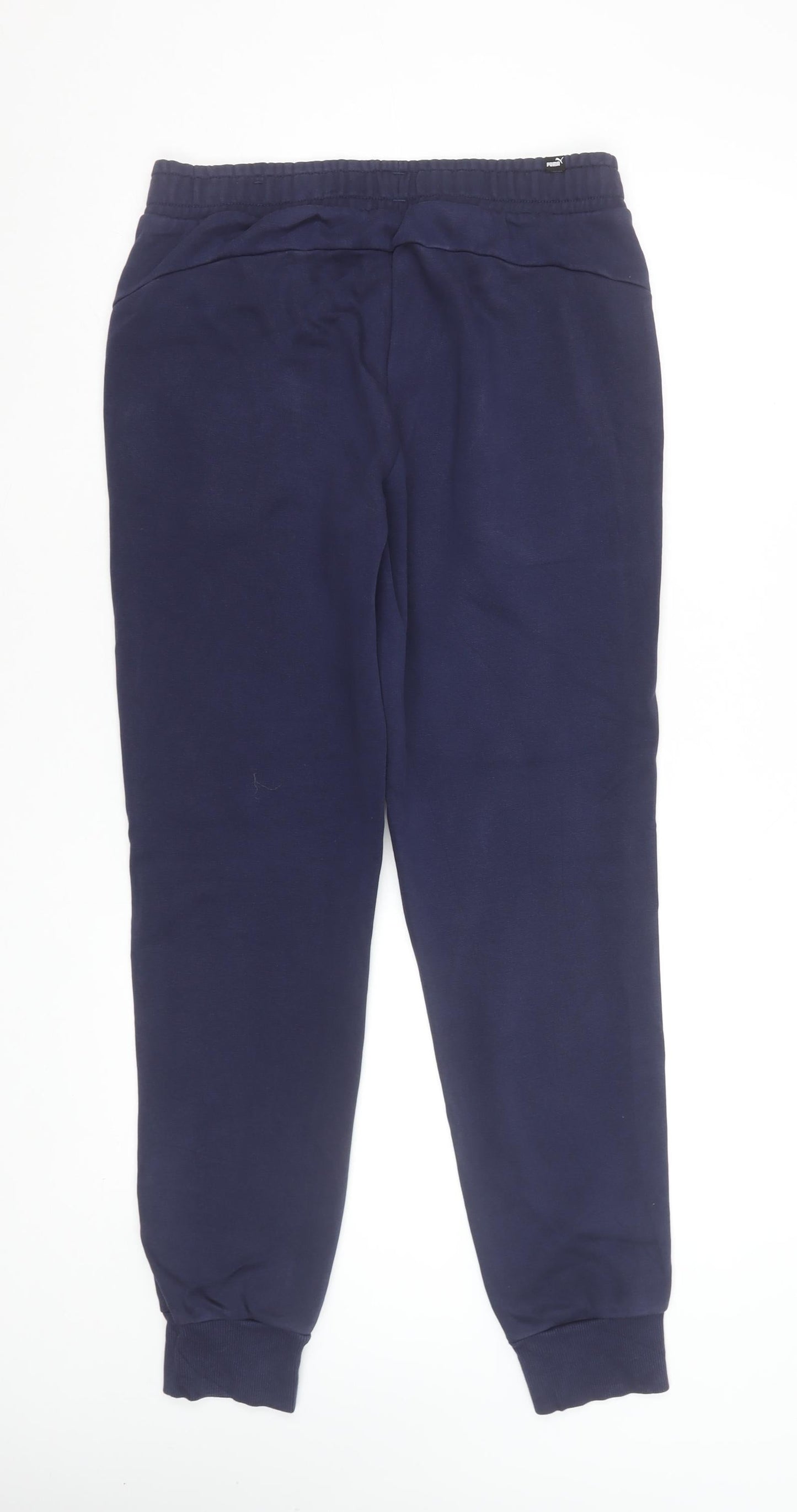 Puma Men's Blue Joggers M Fleece Sweatpants Elastic Waist