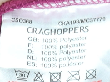 Craghoppers Girls Pink Fleece 1/2 Zip Pullover Sweatshirt Age 5-6