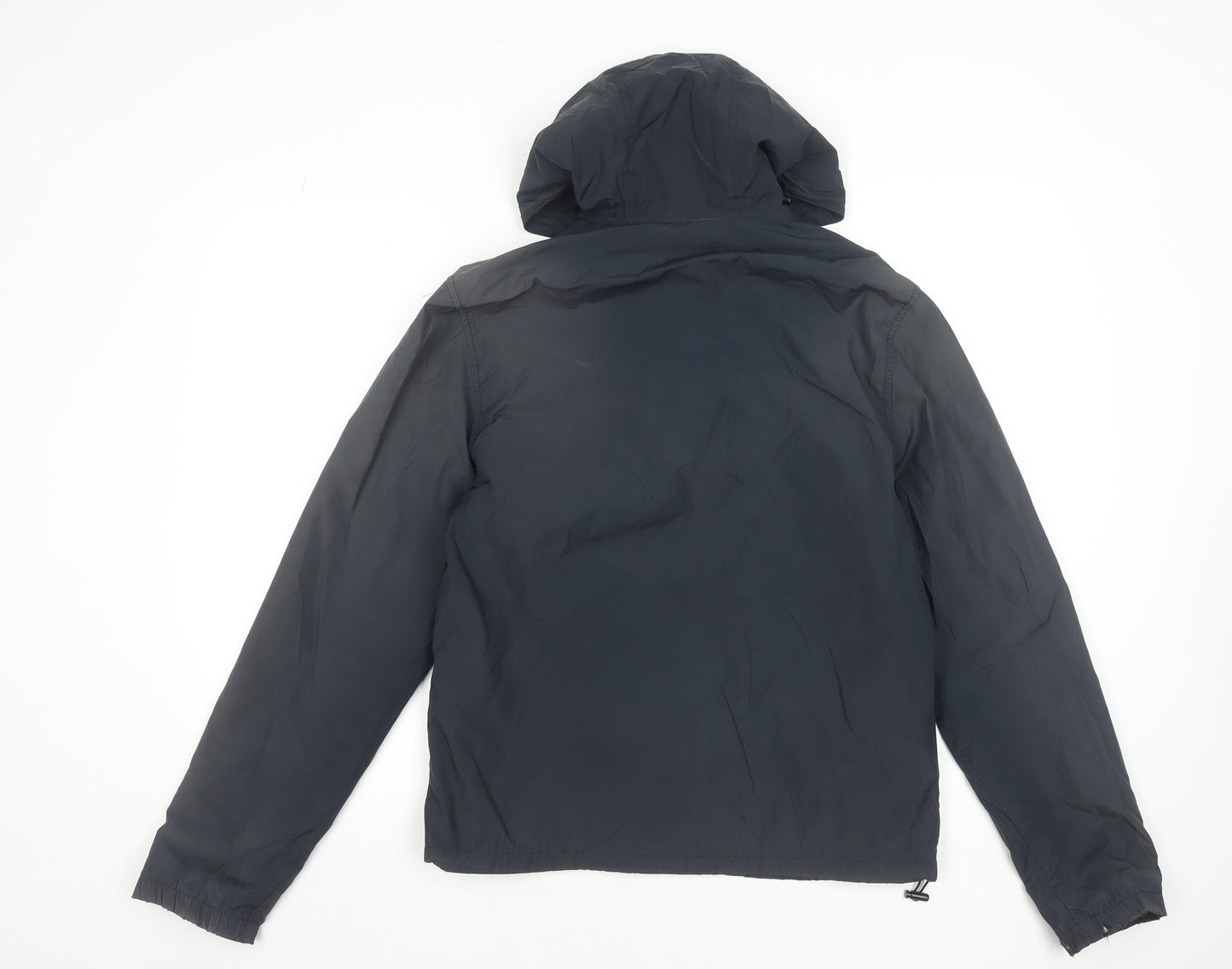 Lyle & Scott Men's Blue Hooded Windbreaker Jacket Size S