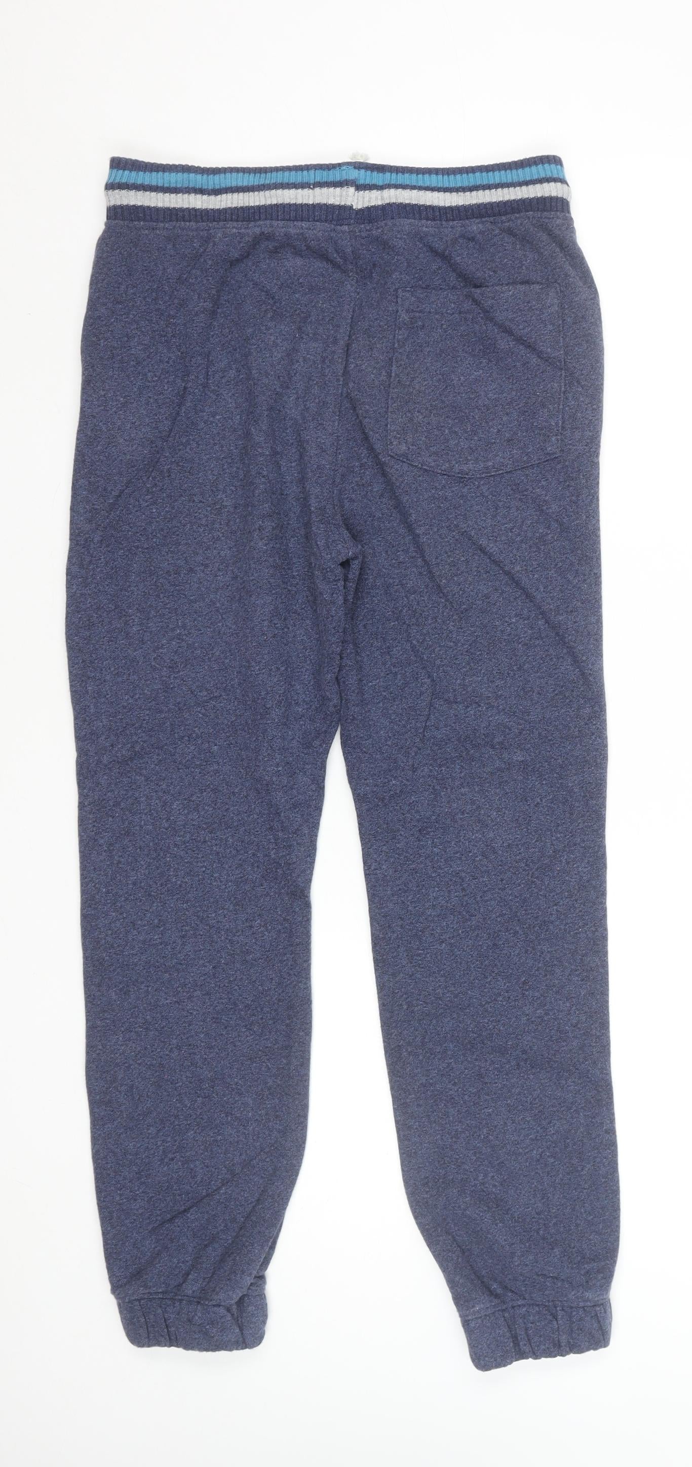 Marks and Spencer Boys Blue Jogger Trousers 12-13 Years Sports Side Stripe