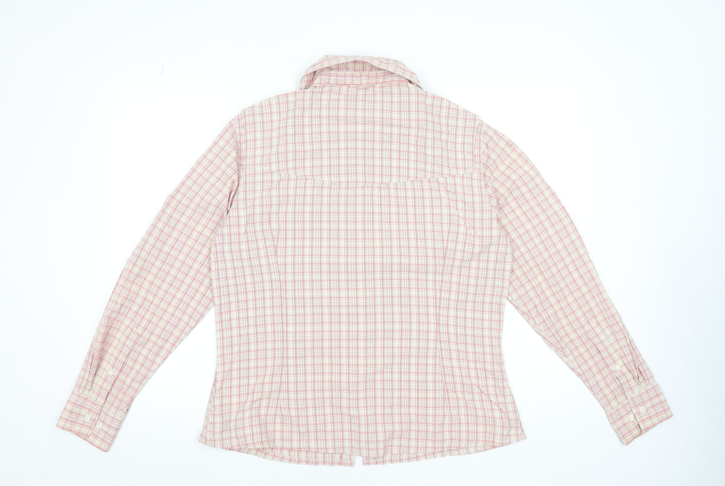 Craghoppers Women's Pink Check Long Sleeve Button-Up Shirt Size 16