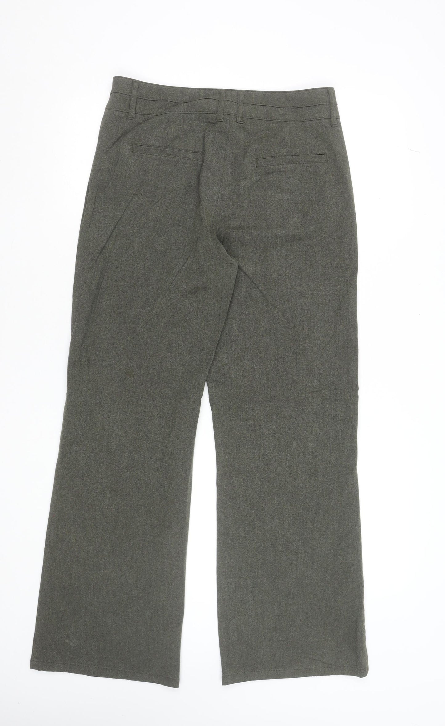 Rohofny Women’s Grey Wide-Leg Trousers Size M Linen Blend