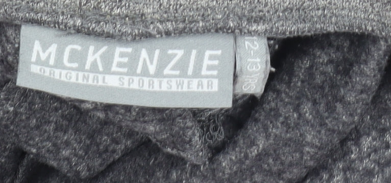 McKenzie Boys Grey Sweat Shorts 12-13 Years Regular Fit Drawstring Pockets