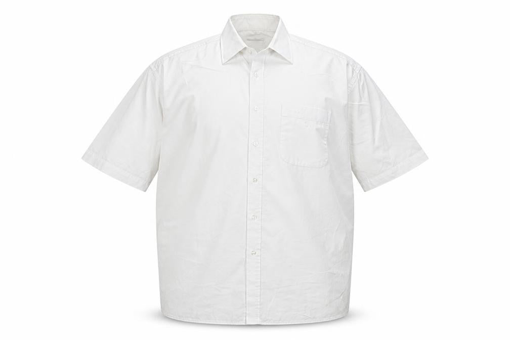 Pierre Cardin Men's White 2XL Short Sleeve Formal Dress Shirt