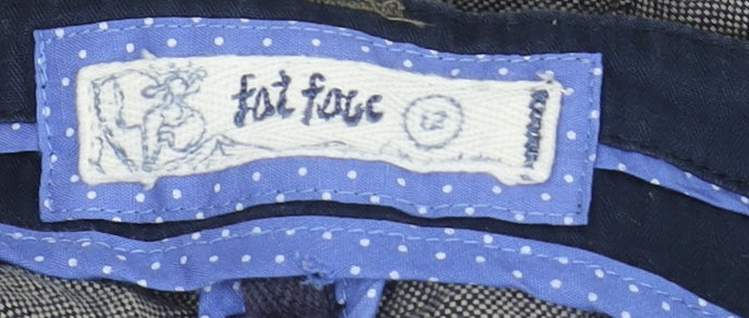 Fat Face Women’s Grey Cotton Chino Trousers Size 12 Regular