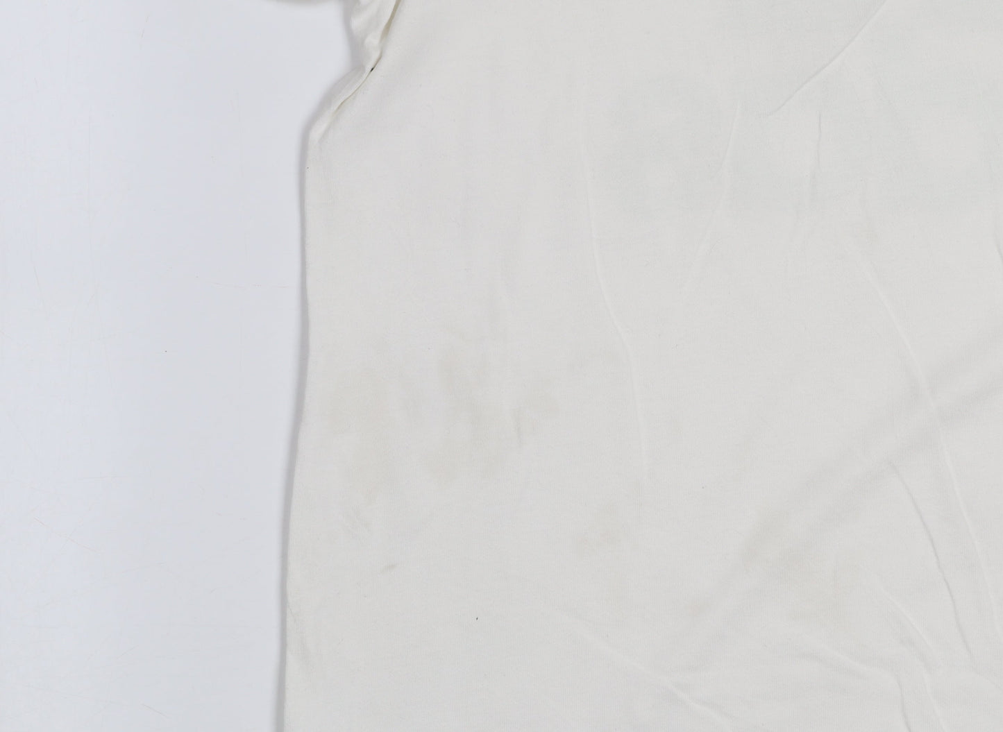 Adidas Men's Cream Logo Graphic Cotton T-Shirt M