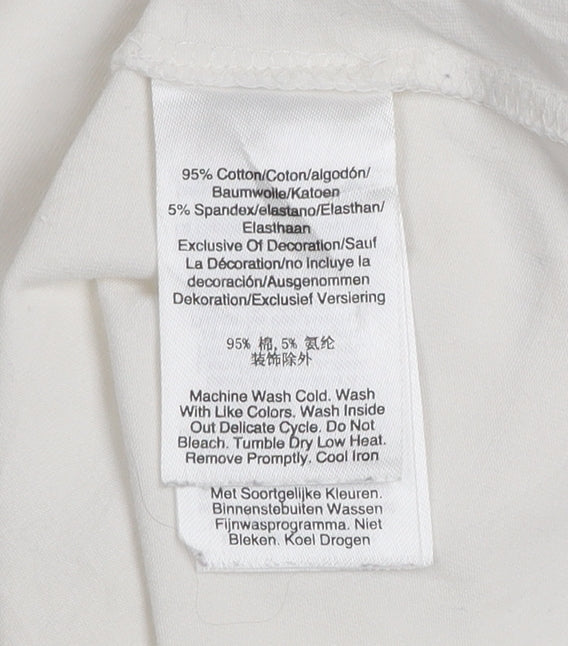 DKNY Women's White XS Sleeveless Tank Dress Casual Cotton Blend