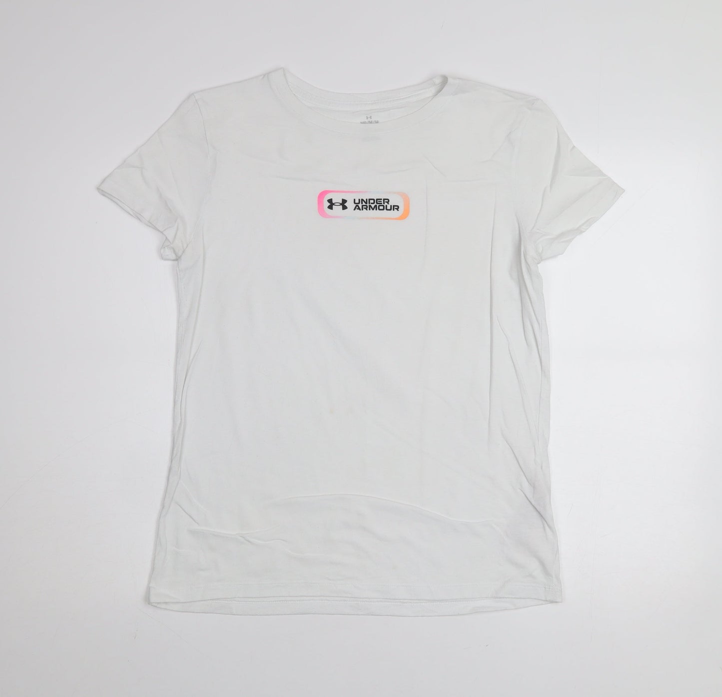 Under Armour Womens White Medium Basic Crew Neck Sports T-Shirt