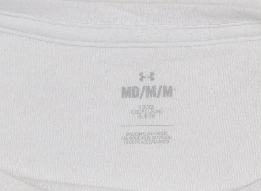 Under Armour Womens White Medium Basic Crew Neck Sports T-Shirt