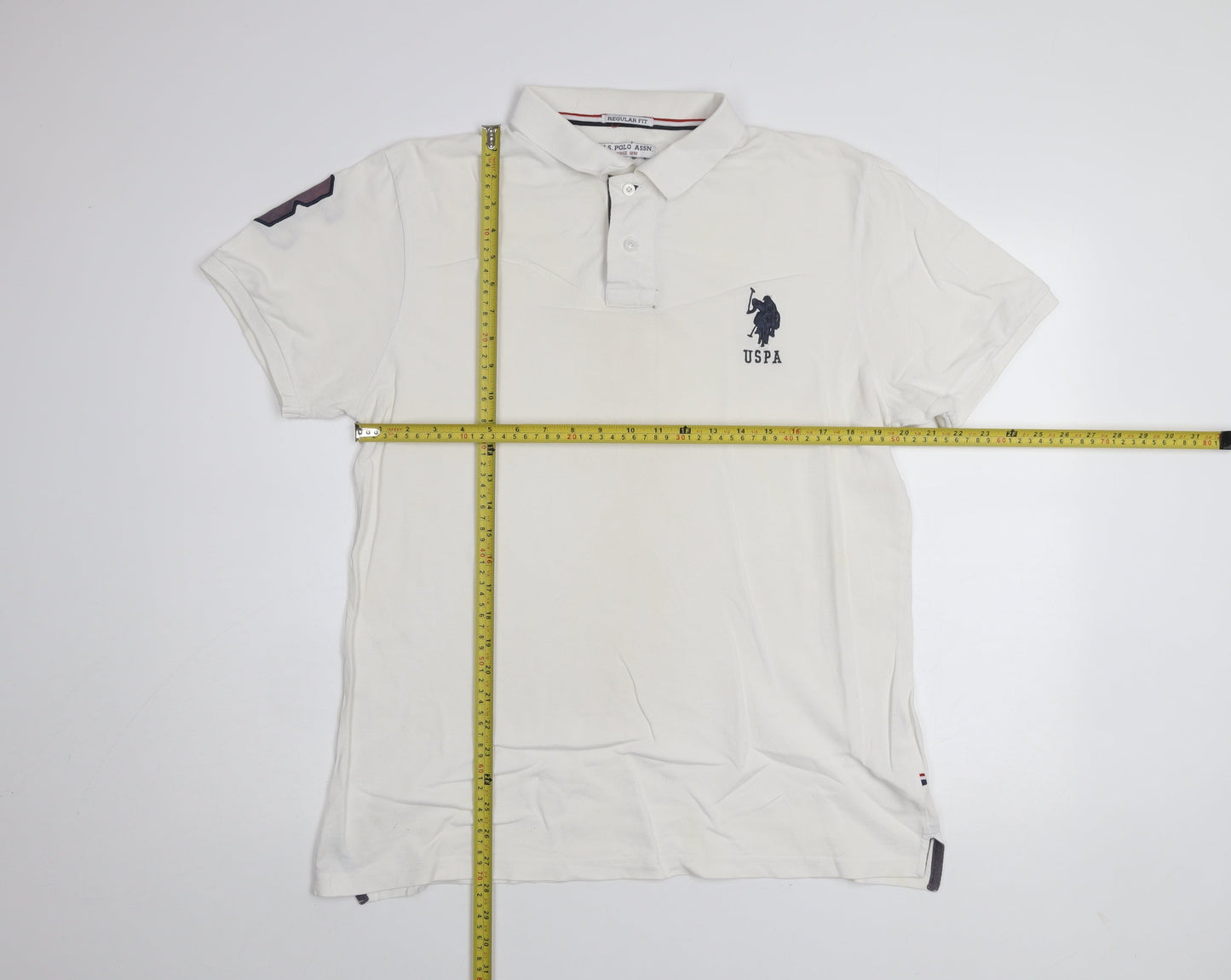 U.S. Polo Assn. Men's White Regular Fit Cotton Polo Shirt XL