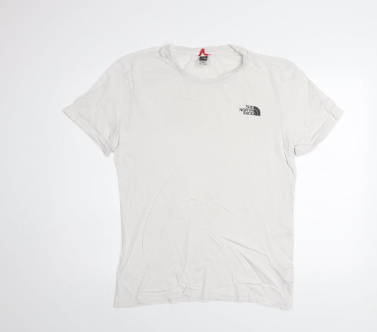 The North Face Men's White Cotton Short Sleeve Crew Neck T-Shirt M