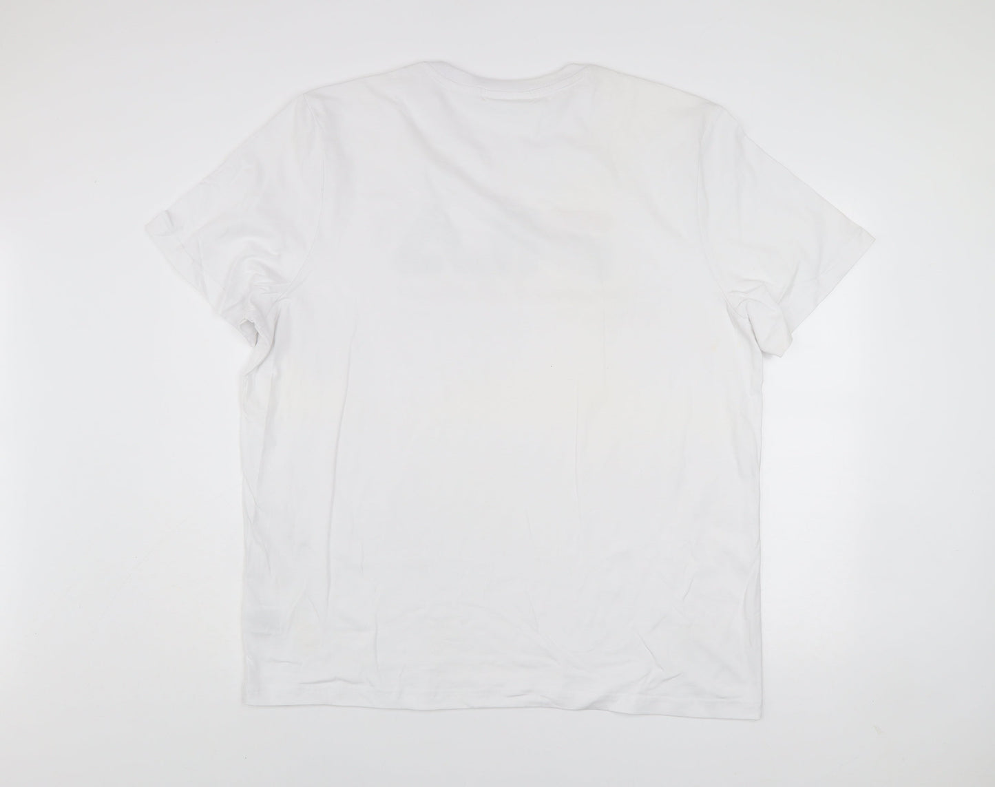 FILA Men's White 2XL Logo Graphic Short Sleeve Cotton T-Shirt