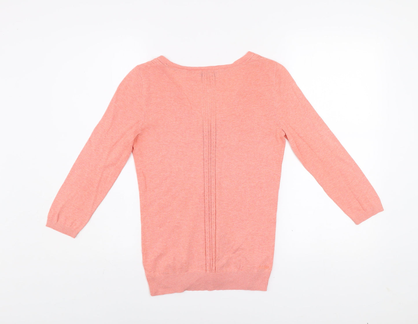 Fat Face Women's Coral Button Cardigan Size 8 V-Neck Lightweight Knit